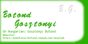 botond gosztonyi business card